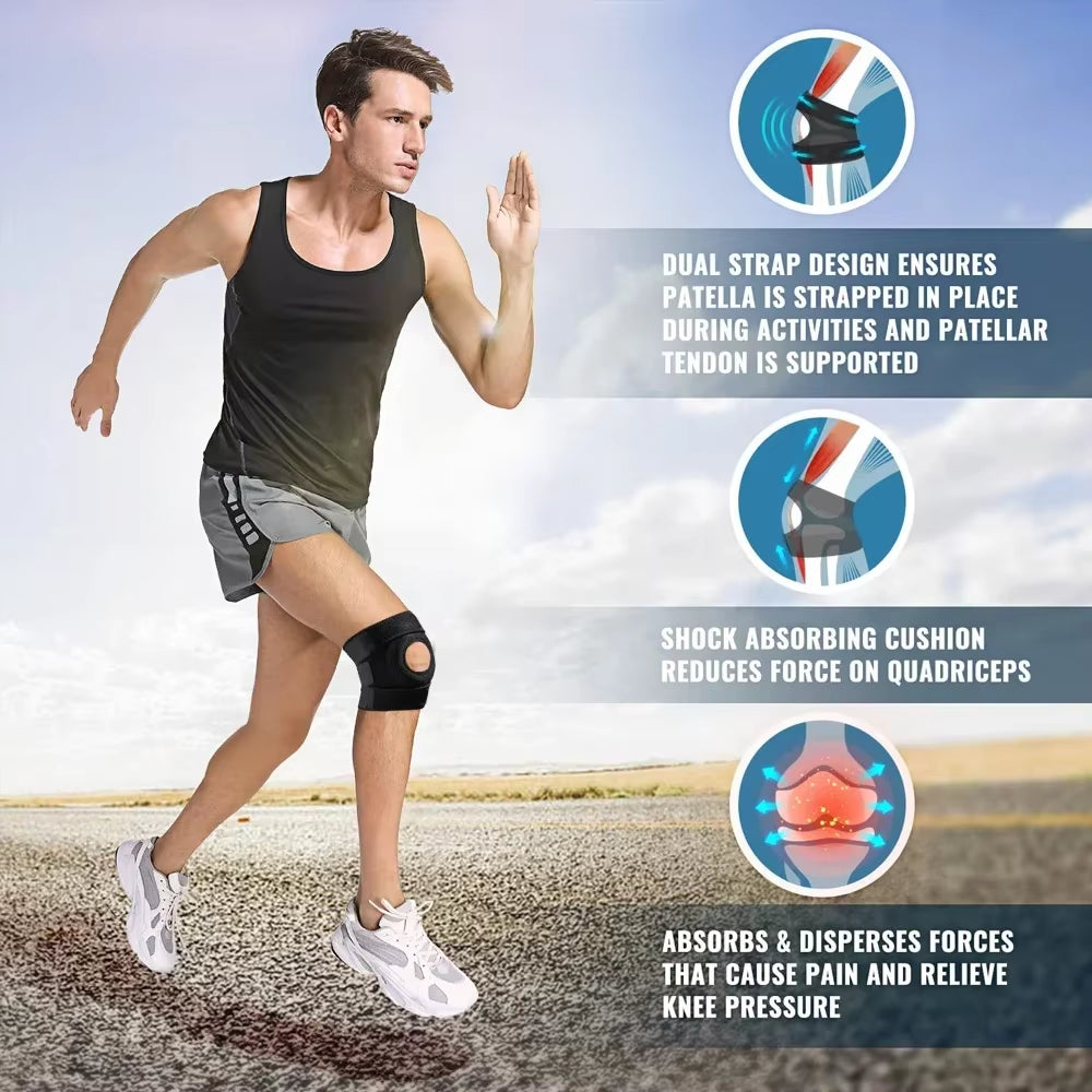 1Pcs Patellar Tendon Support Strap, Knee Pain Relief Adjustable Neoprene Knee Strap for Running,Arthritis,Tennis Injury Recovery