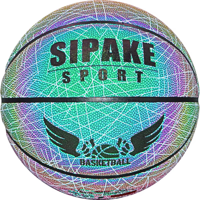 SIPAKE Reflective Basketball Genuine Size 7 Suitable for Teenagers, Adults, Outdoor Indoor Basketball