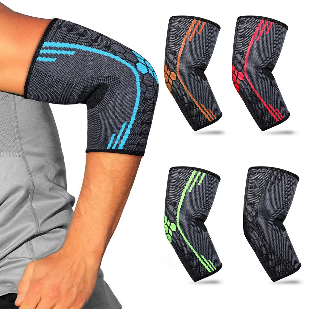 2Pcs Elbow Brace Compression Support Sleeve for Tendonitis,Tennis,Golf Elbow,Weightlifting,Workouts Men and Women Recovery