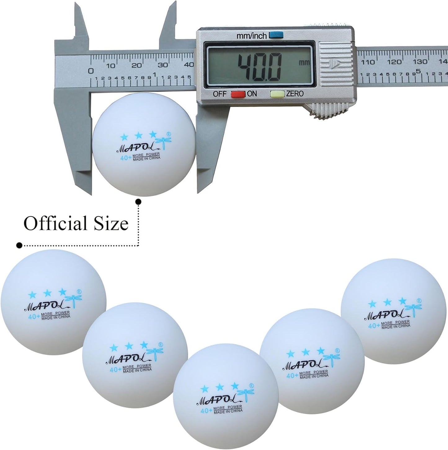 50 White 3-Star Table Tennis Balls Premium Training Ping Pong Balls