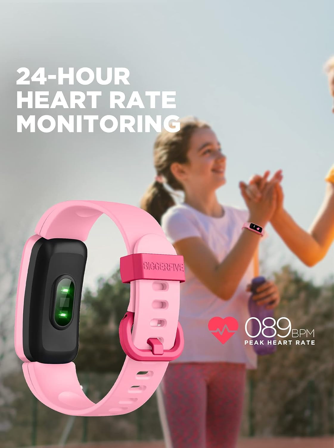 Fitness Tracker Watch for Kids Girls Boys Teens, Activity Tracker, Pedometer, Heart Rate Sleep Monitor, IP68 Waterproof Calorie Step Counter Watch with Alarm Clock, Great Kids Gift