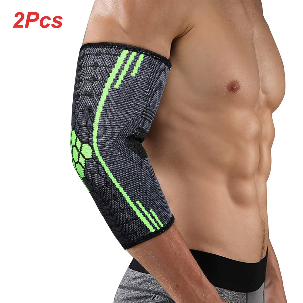 2Pcs Elbow Brace Compression Support Sleeve for Tendonitis,Tennis,Golf Elbow,Weightlifting,Workouts Men and Women Recovery