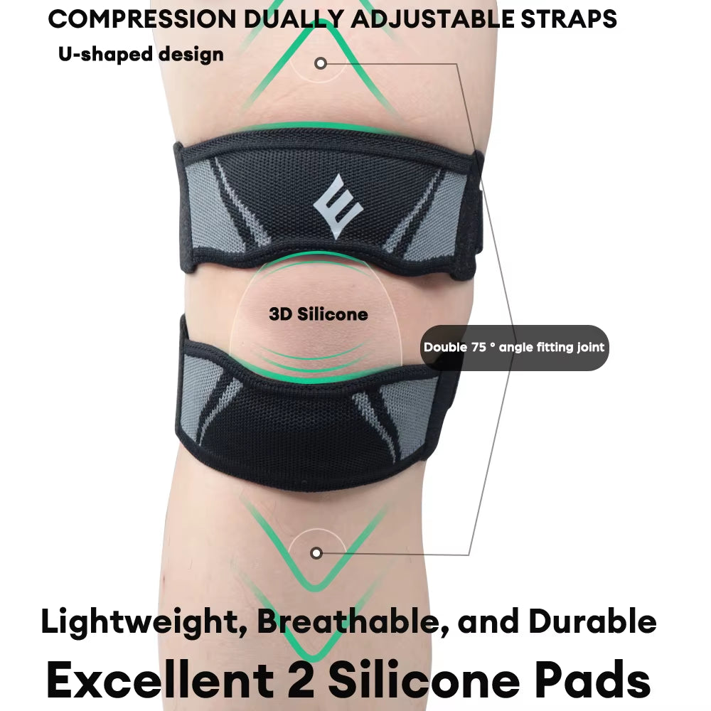 Patella Knee Brace with Side Stabilizers for Men & Women Knee Pain Running Meniscus Tear Arthritis Tendonitis Injury Recovery