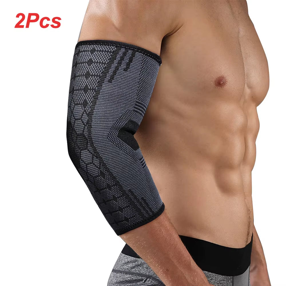 2Pcs Elbow Brace Compression Support Sleeve for Tendonitis,Tennis,Golf Elbow,Weightlifting,Workouts Men and Women Recovery