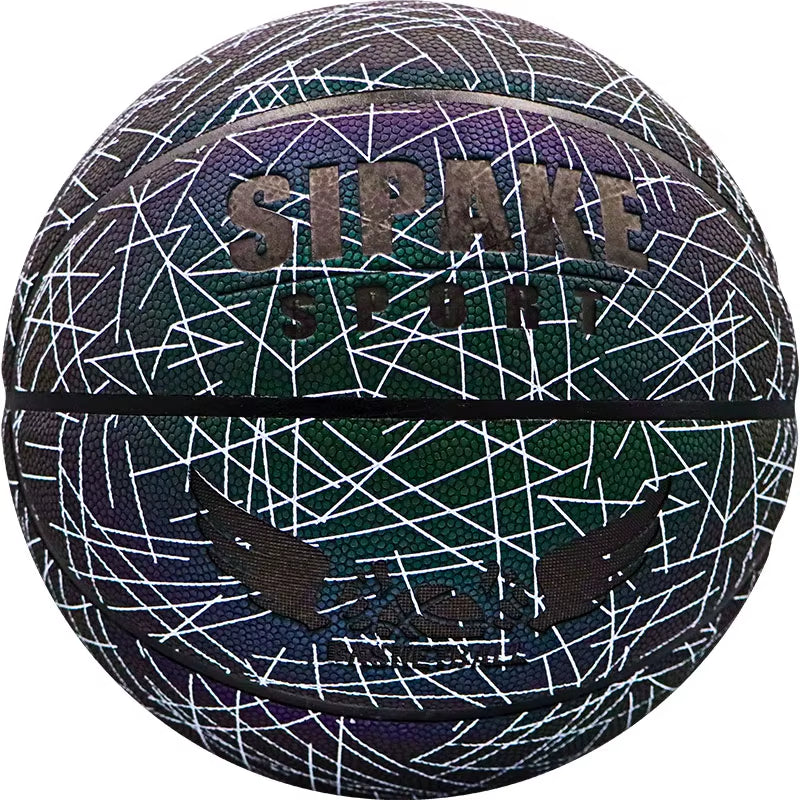SIPAKE Reflective Basketball Genuine Size 7 Suitable for Teenagers, Adults, Outdoor Indoor Basketball