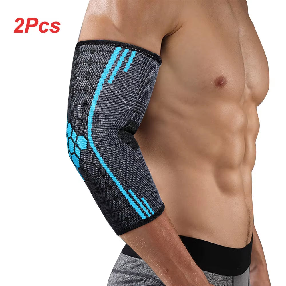 2Pcs Elbow Brace Compression Support Sleeve for Tendonitis,Tennis,Golf Elbow,Weightlifting,Workouts Men and Women Recovery