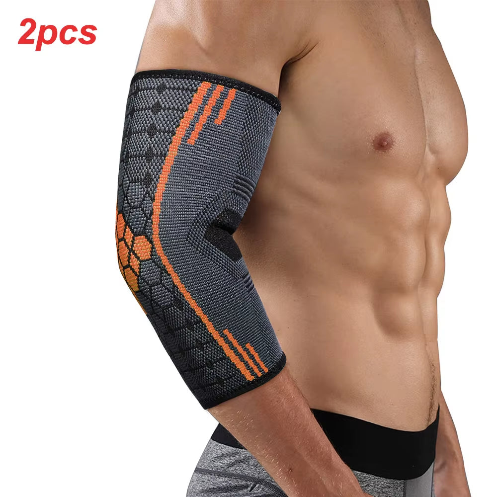 2Pcs Elbow Brace Compression Support Sleeve for Tendonitis,Tennis,Golf Elbow,Weightlifting,Workouts Men and Women Recovery