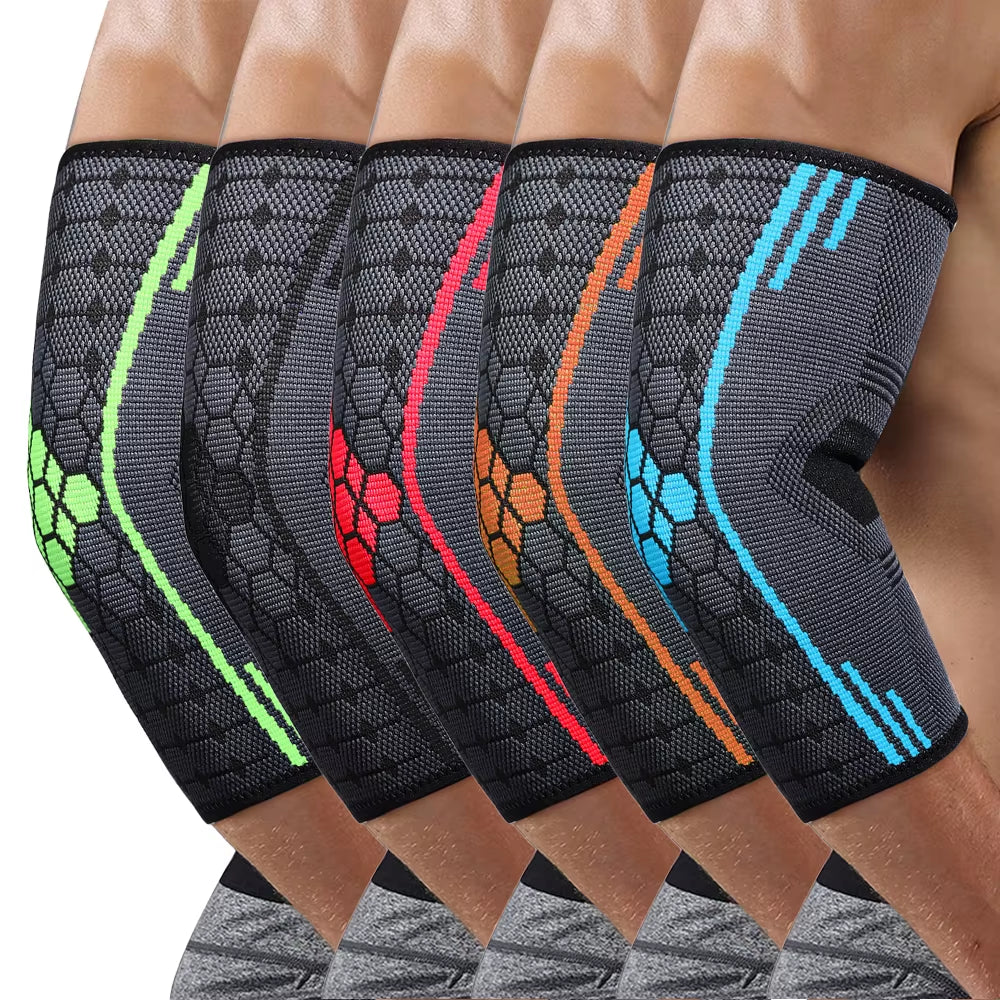 2Pcs Elbow Brace Compression Support Sleeve for Tendonitis,Tennis,Golf Elbow,Weightlifting,Workouts Men and Women Recovery
