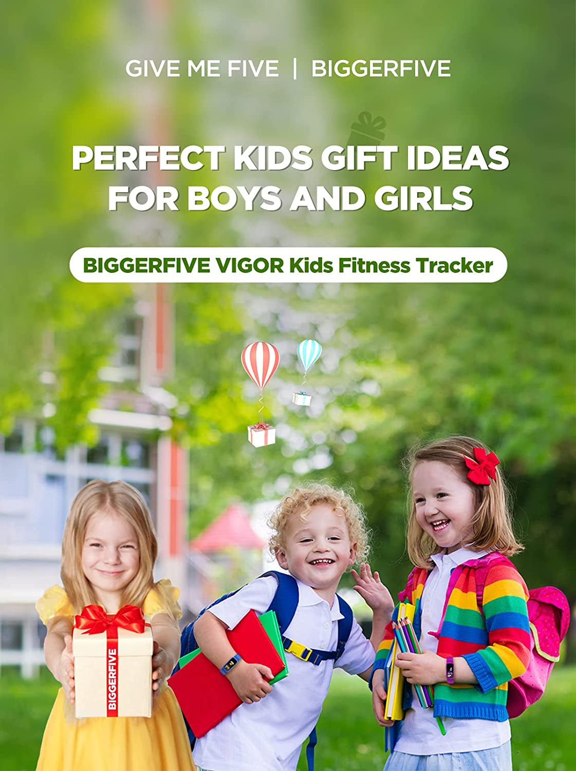 Fitness Tracker Watch for Kids Girls Boys Teens, Activity Tracker, Pedometer, Heart Rate Sleep Monitor, IP68 Waterproof Calorie Step Counter Watch with Alarm Clock, Great Kids Gift