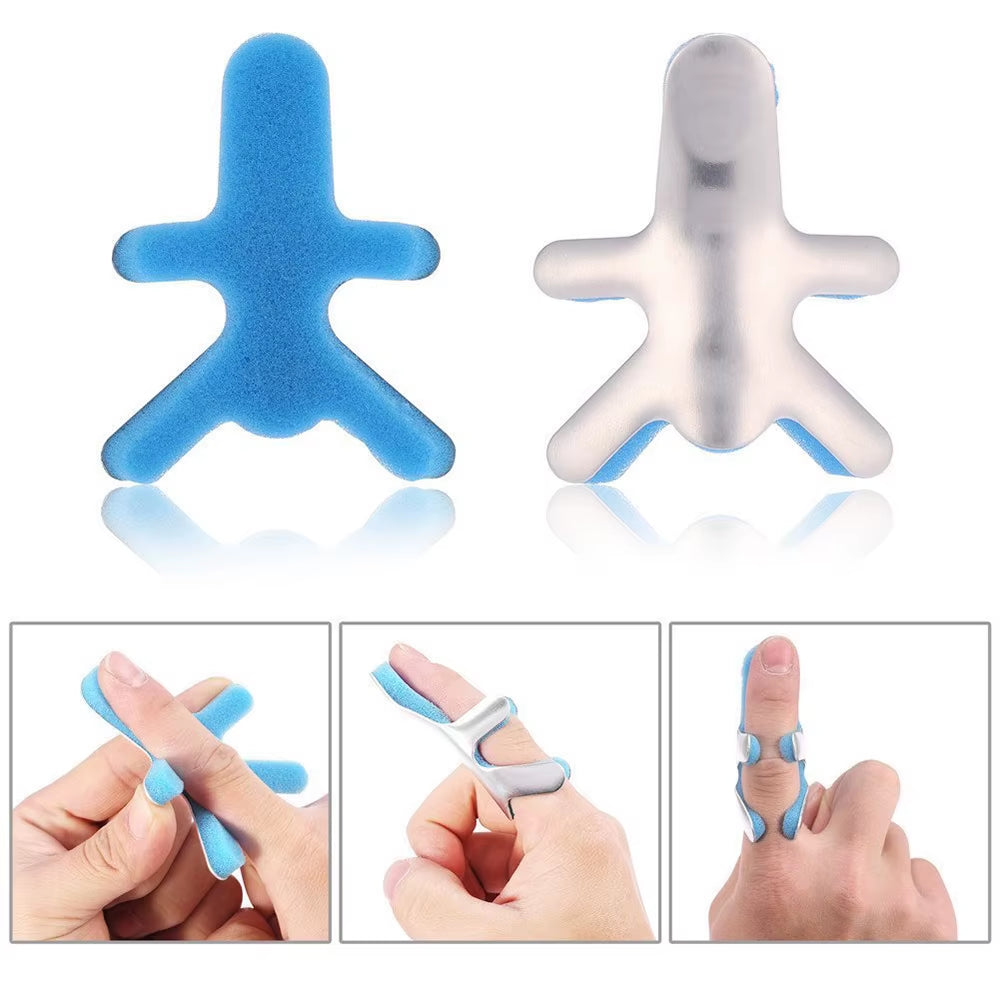 Medical Finger Splint Brace Frog Phalanx Posture Corrector Aluminium Finger Protect Support Recovery Injury Malleable Belt
