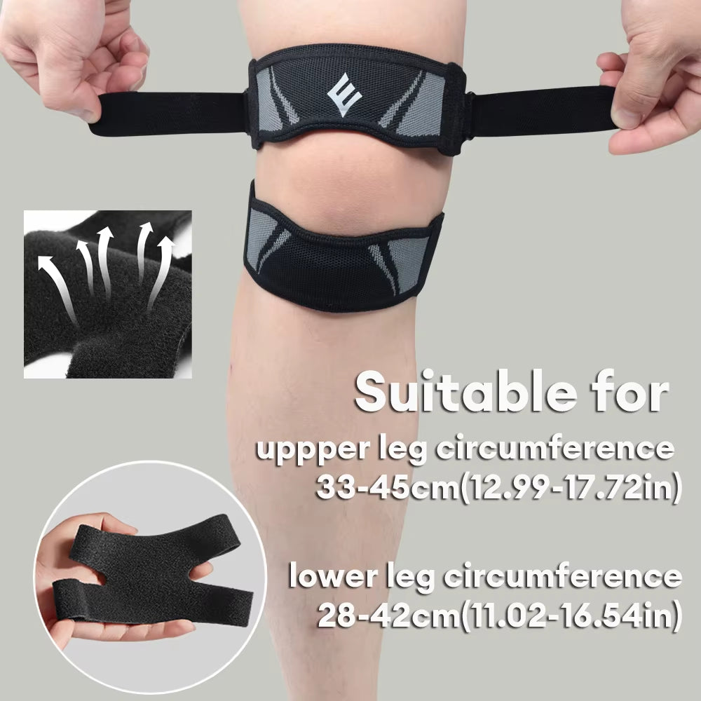 Patella Knee Brace with Side Stabilizers for Men & Women Knee Pain Running Meniscus Tear Arthritis Tendonitis Injury Recovery
