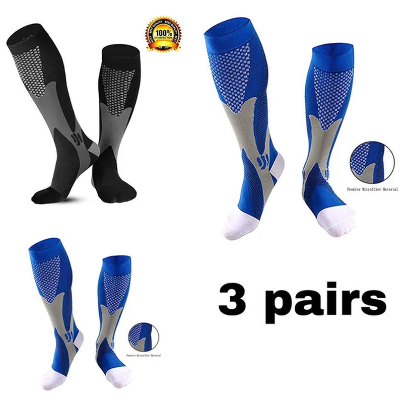 Men'S Sports Compression Socks Varicose Veins Cycling Socks Nursing Running Compression Socks Nurse Outdoor Natural Hiking
