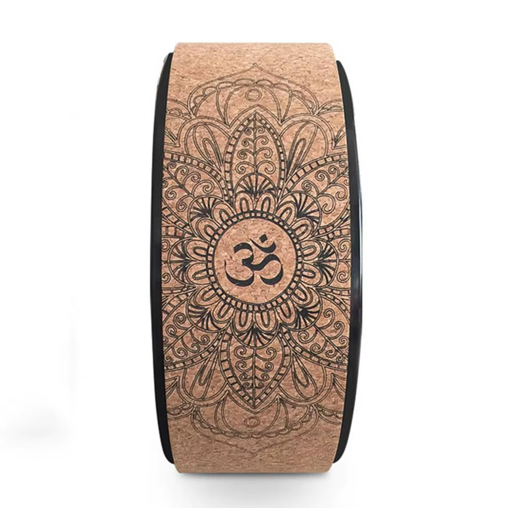 Natural Cork Yoga Wheel Fitness Wheel Hollow Improving Backbends Stretch Pilates Circle Yoga Accessories