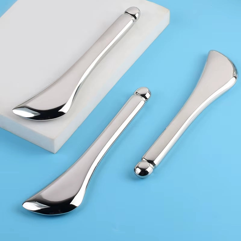 Stainless Steel Gua Sha Massager Muscle Scraper Metal Scraping Tool Body Deep Tissue Fascia Face Relaxation Massage Body Shaping