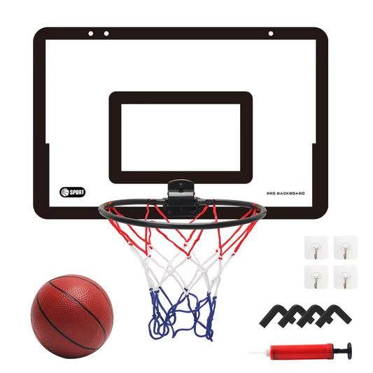 Children'S Wall Mounted Silent Non Porous Foldable Basketball Stand Indoor and Outdoor Activity Basketball Stand with Basketball