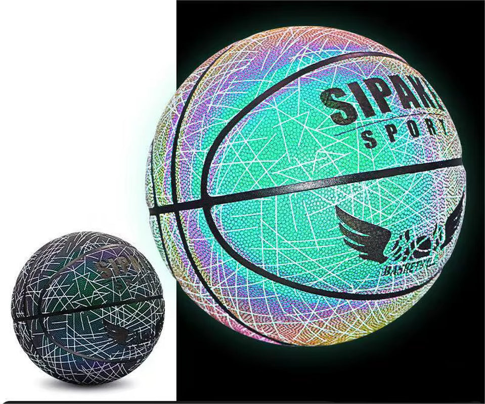 SIPAKE Reflective Basketball Genuine Size 7 Suitable for Teenagers, Adults, Outdoor Indoor Basketball