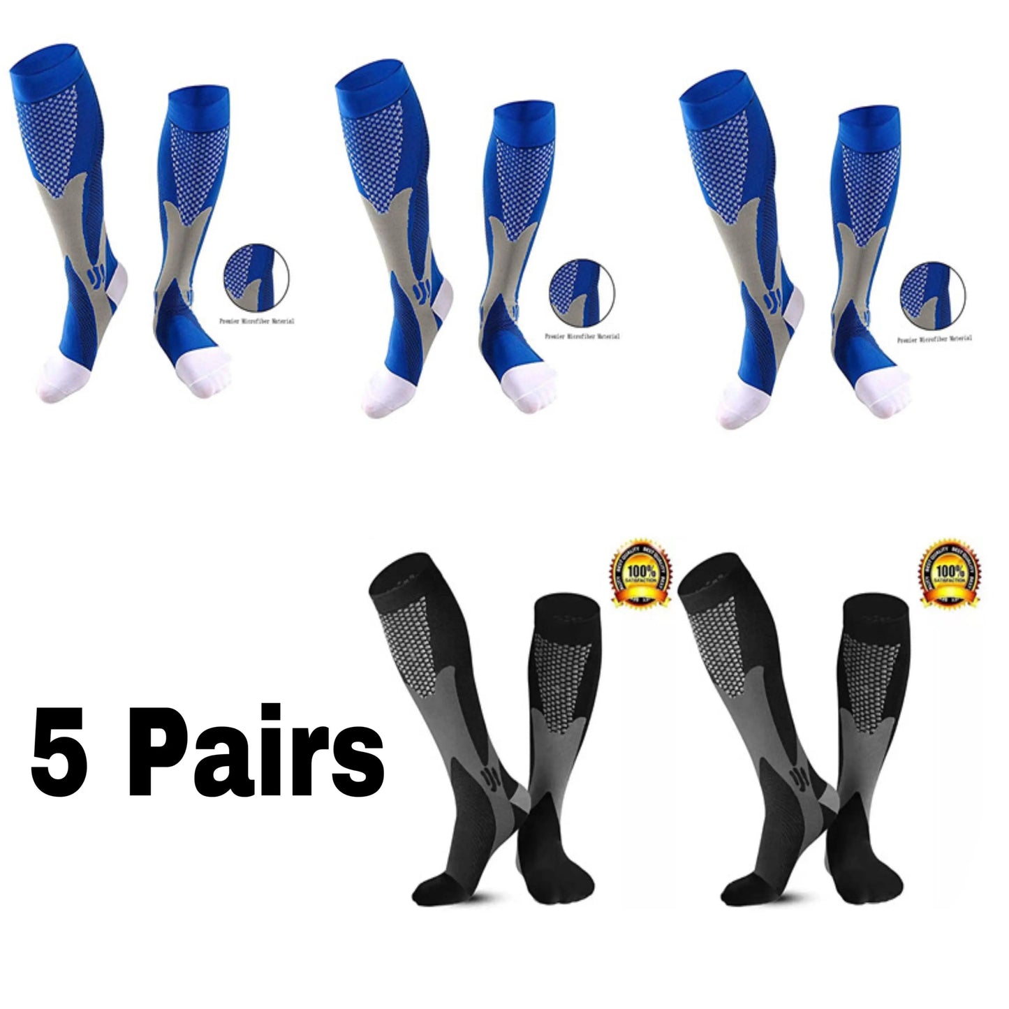 Men'S Sports Compression Socks Varicose Veins Cycling Socks Nursing Running Compression Socks Nurse Outdoor Natural Hiking
