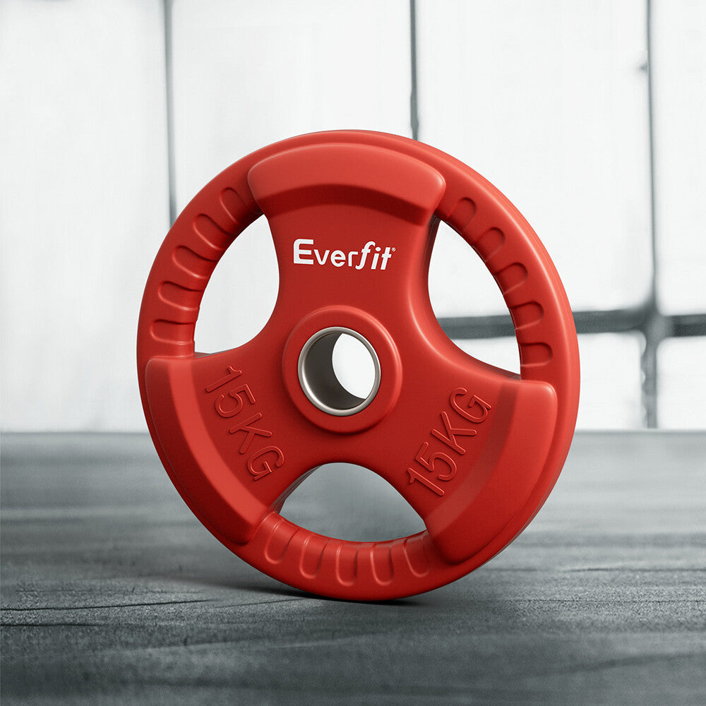 Everfit Weight Plates Olympic 15Kg Dumbbell Barbell Plate Weight Lifting Gym