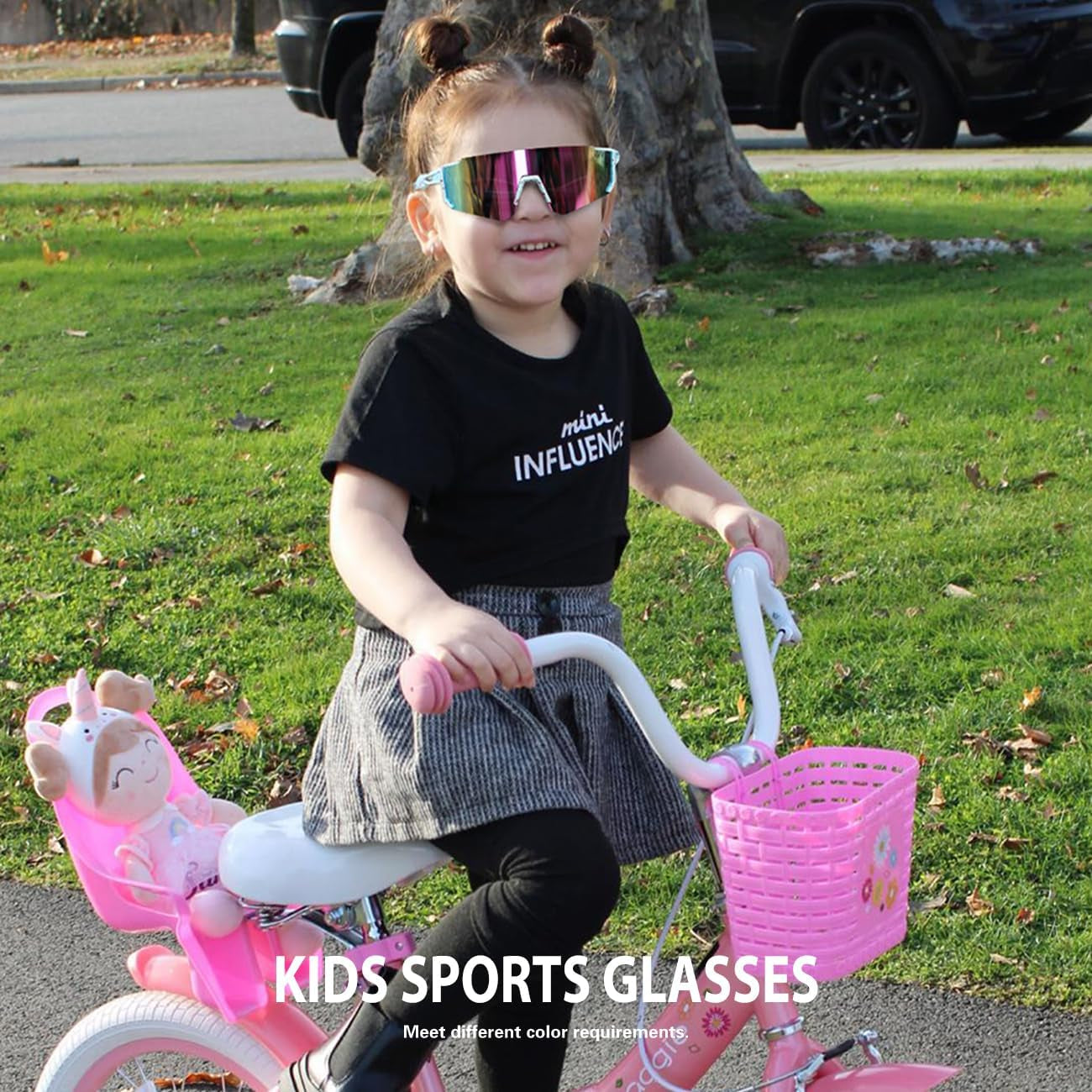 Youth Baseball Sunglasses for Boys Girls Age 6-12 Softball Cycling Sports Sunglasses for Kids Lightweight Frame