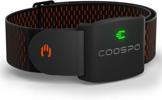Heart Rate Monitor Armband HW807, Bluetooth 5.0 ANT+ HRM with HR Zone LED Indicator, Tracking Heartbeat HRV for Fitness Training, Work with Peloton/Polar/Wahoo/Strava/Zwift/Ddp Yoga