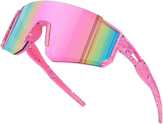 Youth Baseball Sunglasses for Boys Girls Age 6-12 Softball Cycling Sports Sunglasses for Kids Lightweight Frame