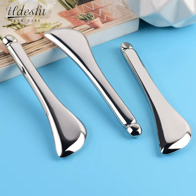 Stainless Steel Gua Sha Massager Muscle Scraper Metal Scraping Tool Body Deep Tissue Fascia Face Relaxation Massage Body Shaping