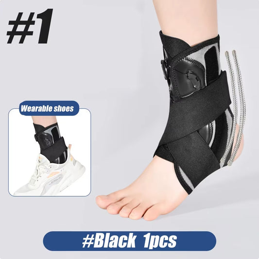 1Pcs Ankle Brace, Stabilizer, Lace up Adjustable Support, Stirrup Compression for Running, Injury Recovery, Sprain, Ankle Wrap