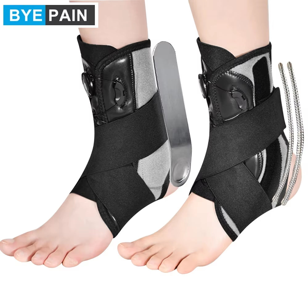 1Pcs Ankle Brace, Stabilizer, Lace up Adjustable Support, Stirrup Compression for Running, Injury Recovery, Sprain, Ankle Wrap